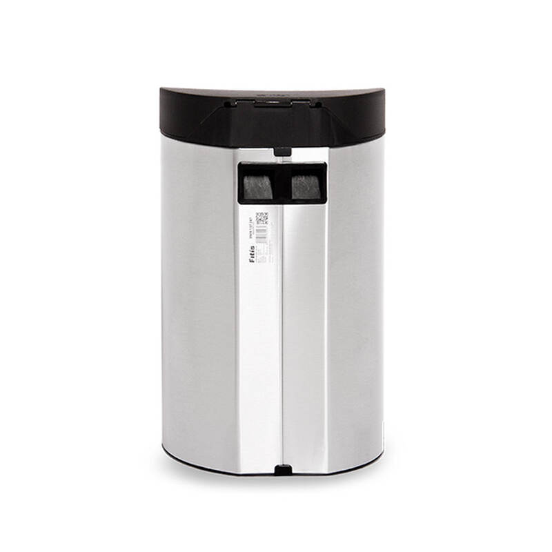 Thùng Rác inox Fitis Premium 12L - Tròn đạp thấp - 3 Màu (Inox mờ, Trắng, Đen) - RPS1-901, RPS1-904, RPS1-903 image number null